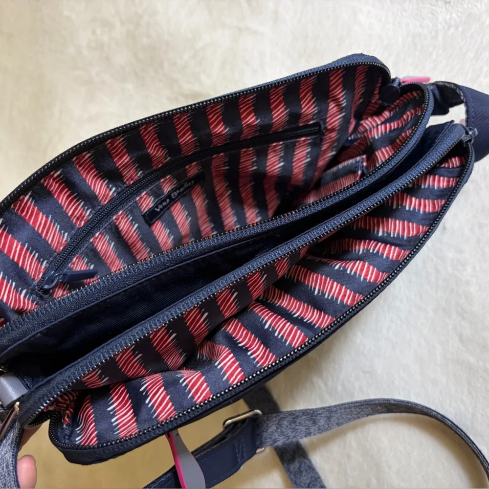 Vera Bradley Midnight Blue 3 Compartment Crossbody Bag‎